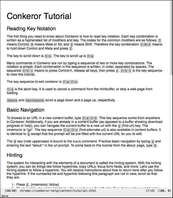 Conkeror Tutorial