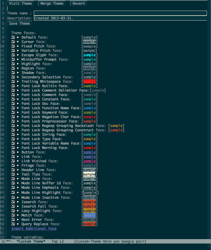 Emacs Theme Creation Interface