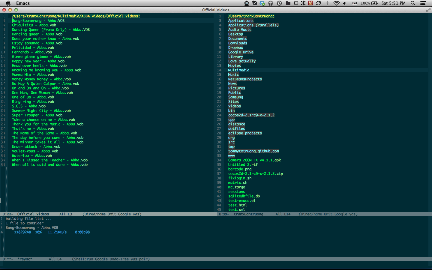 Rsync progress